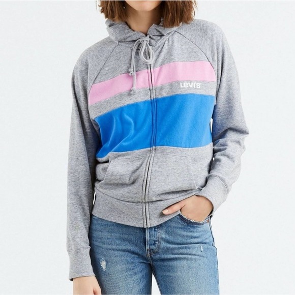 Sweat Levis Garcon Sweat Levi's Utility Colorblock 1/4 Zip - Garçon 2-8 Ans - Polaire Durable - Coupe Regular Cadeau Garçon 14 Ans